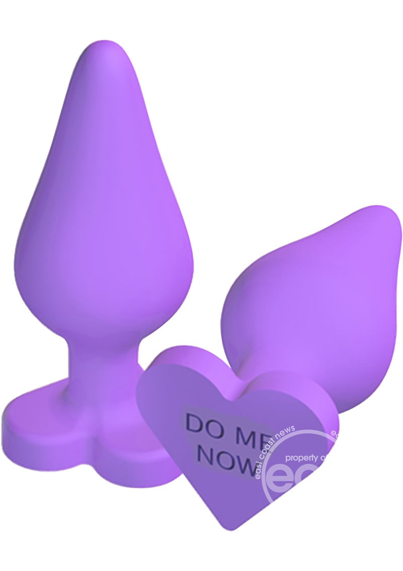 Blush Play w/ Me Naughty Candy Hearts Anal Plug Purple