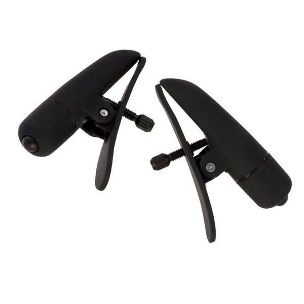 CalExotics Colt Grips Vibrating Nipple Clamps Black