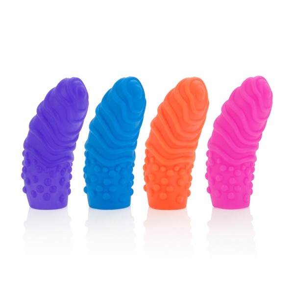 CalExotics Posh Finger Swirls Massagers Assorted Colors 4 Pack