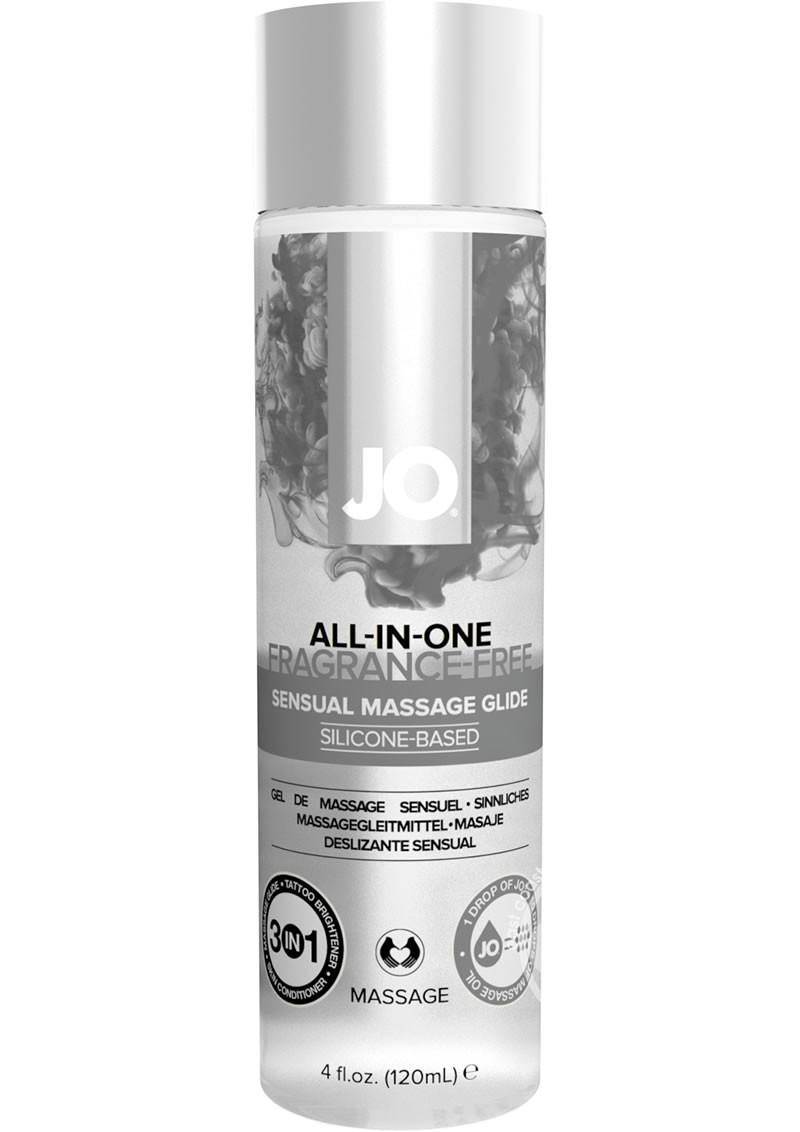 System Jo All In One Massage Glide Fragrance Free 4 Ounce