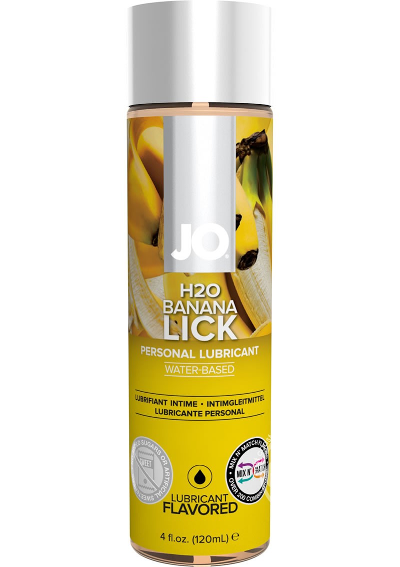 System Jo H2O Flavored Lubricant Banana Lick 4 Ounce