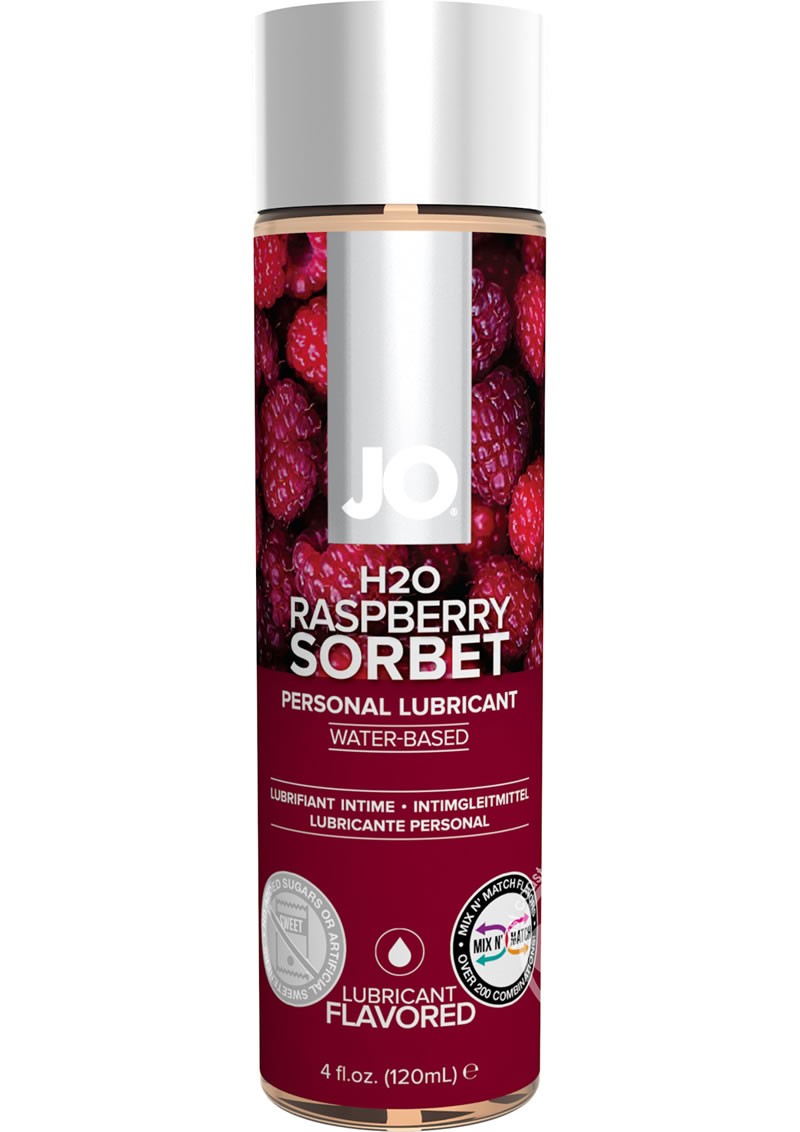System Jo H2O Flavored Lubricant Raspberry Sorbet 4 Ounce
