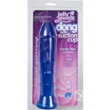 Jelly Jewel Dong W/suct Cup Sapphire