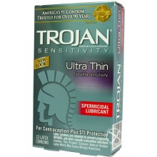 Trojan Ultra Thin W/sperm 12`s