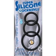 Super Silicone Cockrings Black