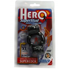 Hero Superstud Pleasure Ring - Black
