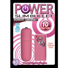 Power Slim Bullet W/remote - Pink