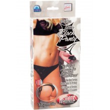 Remote Control Black Thong With Ties