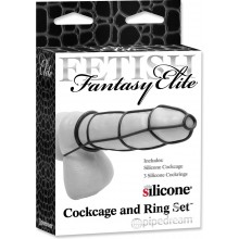Ff Elite Cockcage and Ring Set Black