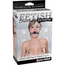 Ff Extreme Delux Ball Gag and Nipple Clamp