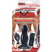 Ram Inflatable Vibe Butt Plug Black