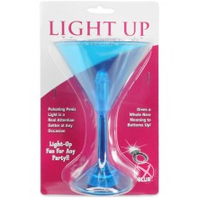 Light Up Martini Weenie Glass Blue