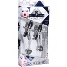 Charmed Heart Padlock Nipple Clamps