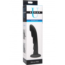 Strap U Ripples Silicone Dildo Black