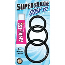 Super Silicone Cock Kit Black