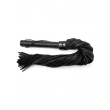 Rouge Leather Handle Leather Flogger Blk