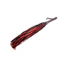 Rouge Leather Handle Leather Flogger Red
