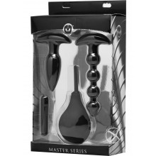 Master Series Prevision 4 Piece Silicone Anal Kit Black