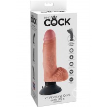 Kc 7 Vibrating Cock W Balls Flesh