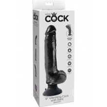 Kc 9 Vibrating Cock W Balls Black