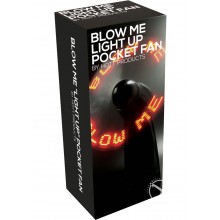 Blow Me Light Up Pocket Fan Black