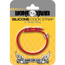 Boneyard Silicone Cock Strap Red