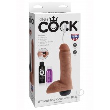 Kc 8 Squirting Cock W/balls Tan