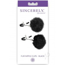 Sincerely Fur Nipple Clips Black