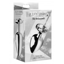 Booty Sparks Clear Gem Anal Plug Lg