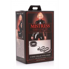 Mis 3 Ring Leather Collar W Leash