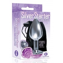 The 9 Silver Starter Rose Steel Plug Prp