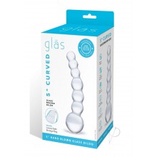 Curved Glass Beaded Dildo 5