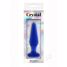 Crystal Glass Tapered Plug Med Blue