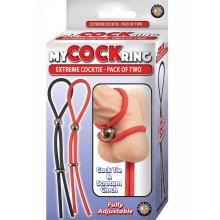 My Cockring Extreme Cocktie Blk/red 2/pk