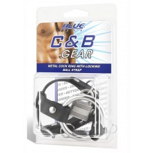 Cb Gear Metal Cock Ring W/locking Strap