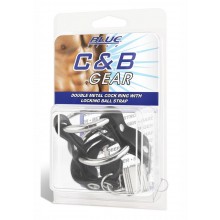 Cb Gear Double Metal Cock Ring W/strap