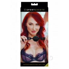 Saffron Breathable Ball Gag Black