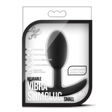 Luxe Wearable Vibra Slim Plug Sm Blk