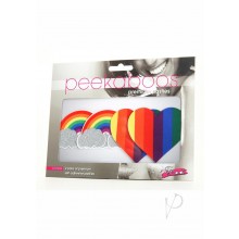 Peekaboo Pride Glitter Rainbows and Hearts