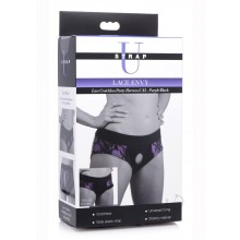 Strap U Lace Envy Crotchless L/xl Purple