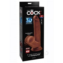 Kc Plus Triple Dense Cock W/balls 8 Brn