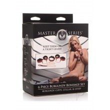 Ms Bondage Set 6pc Burgundy