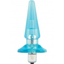 Blush Novelties B Yours Basic Vibra Anal Plug Blue Hush USA