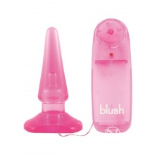 Blush Novelties B Yours Basic Vibrating Anal Plug 4.5 Inch Pink Hush USA