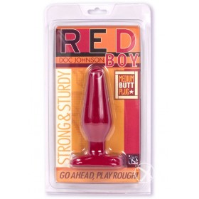 Red Boy Medium Butt Plug 5 Inch Red