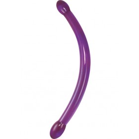 Double Trouble Slender Bender Double Ended Dildo 17 Inch Purple