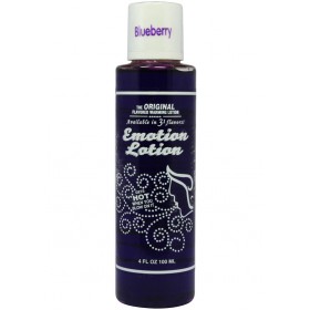 Emotion Lotion Flavored Water Based Warming Lotion Blueberry 4 oz