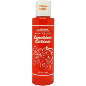 Emotion Lotion Flavored Water Based Warming Lotion Strawberry 4 oz