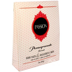 Passion Pomegranate Scented Bath Salts With Suggestion Cards