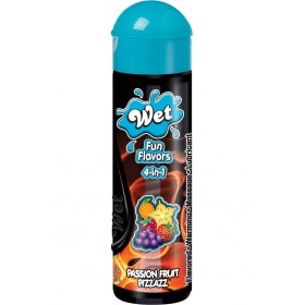 Wet Fun Flavors 4 In 1 Warming Water Based Lubricant Passion Fruit Pizzazz 4.1 oz